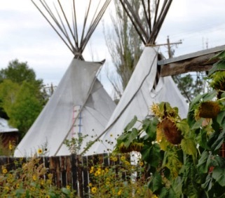Summer Teepees at Snow Mansion near Taos, New Mexico.