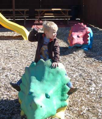 Playground area at Dinosaur World in Glen Rose, Texas