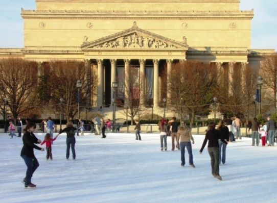 Washington DC National gallery of Art Ice Skating