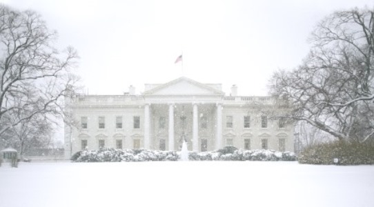 Washington DC Snowy White House