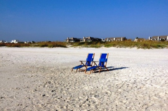 Texas Gulf Coast Beach Chairs Waiting