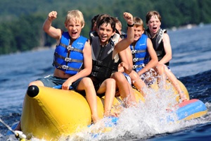 Kingsley Pines Family Vacation Camp Banana Boat Ride