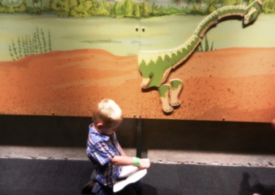 Perot Museum Interactive Dinosaur Puzzle in Dallas